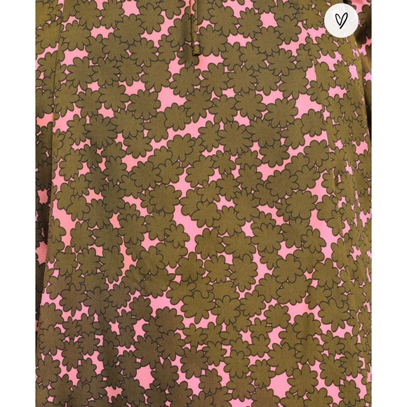 NWOT-LULUS Pink and Green Floral Print Satin Dress - Picture 5 of 5